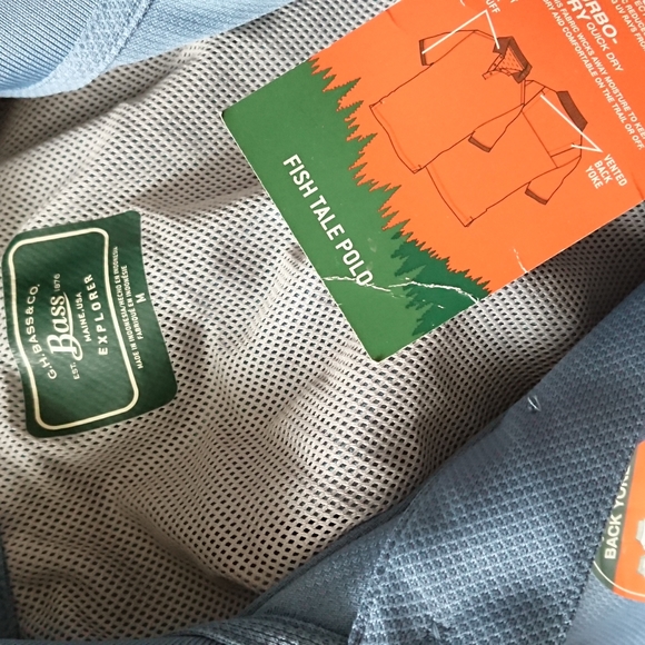 New Bass explorer fishing polo M blue turbo-dry - Picture 4 of 4